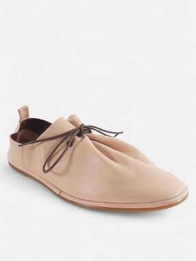 Tokyo Japan U-DOT Soft Leather Oxford Moccasin Taupe Crepe Sole Square 8